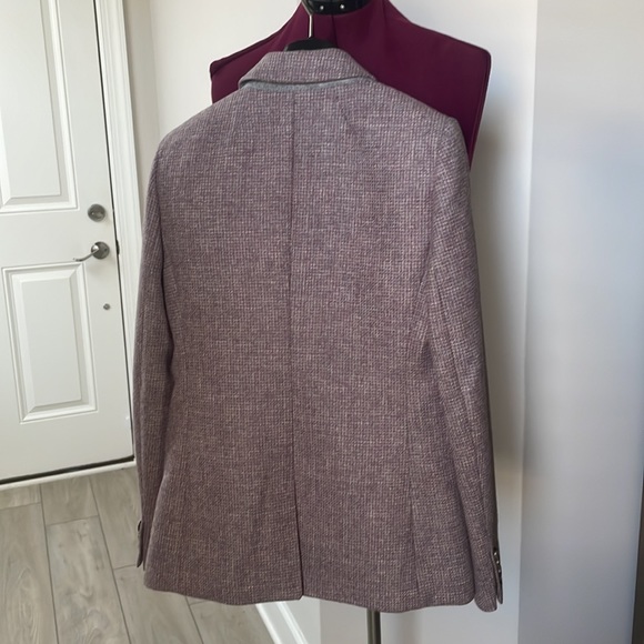 J. Crew Parke Blazer English Herringbone Wool Pink Mauve Single Button Classic - Picture 10 of 14